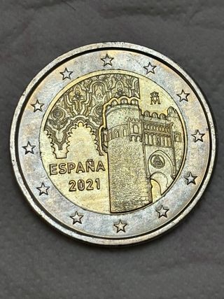 Moneda de 2€ España 2021 con errores en (Ñ y 0)