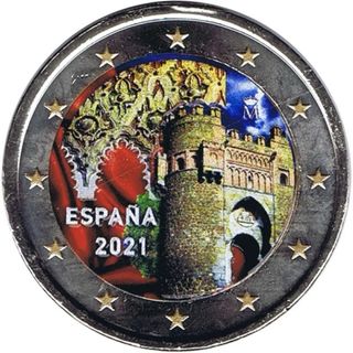 Moneda de 2€ España 2021 con errores en (Ñ y 0)