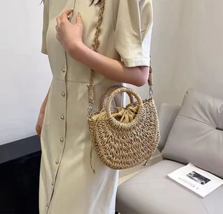 Bolso paja beige - Bolso playa