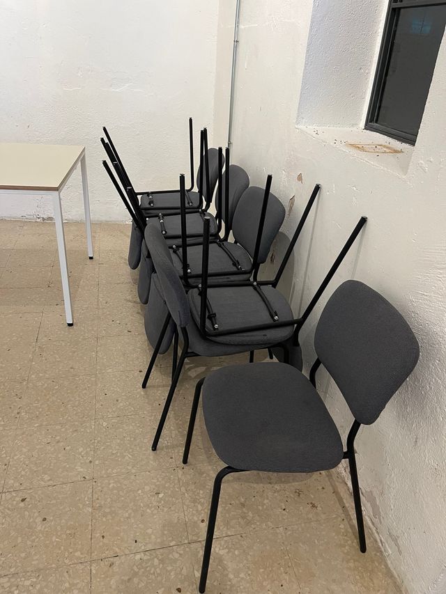 9 Sillas Ikea Tossberg Grises