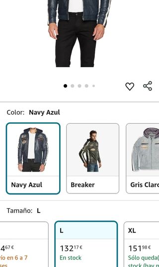 URBAN 5884 Chaqueta Moto Hombre en Cuero 58 Gents 