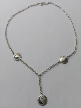 Collar plata 3 colgantes 42cm