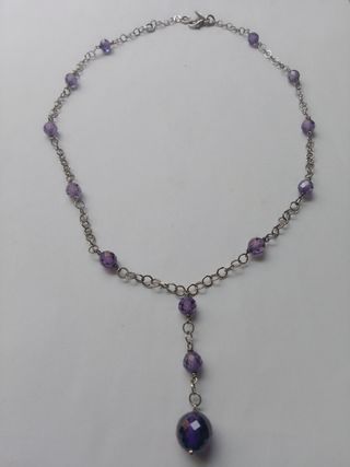 Collar Plata Violeta - 48cm