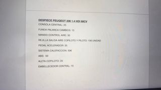 Despiece Peugeot 206 1.4 HDI
