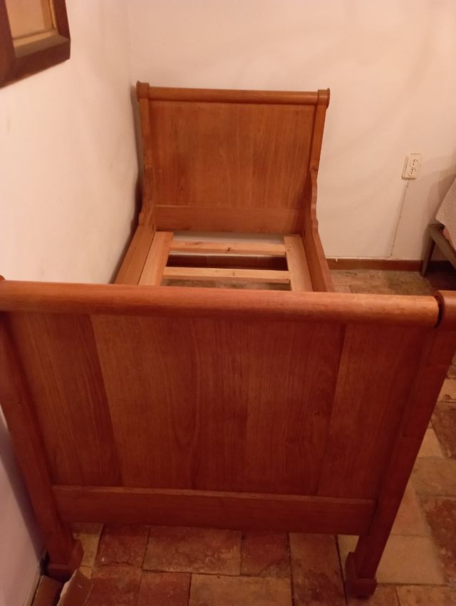 Cama madera maciza 175x80cm, 2 unidades,negociable