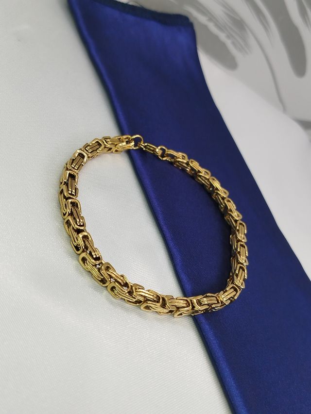 Pulsera Dragón dorada acero inoxidable