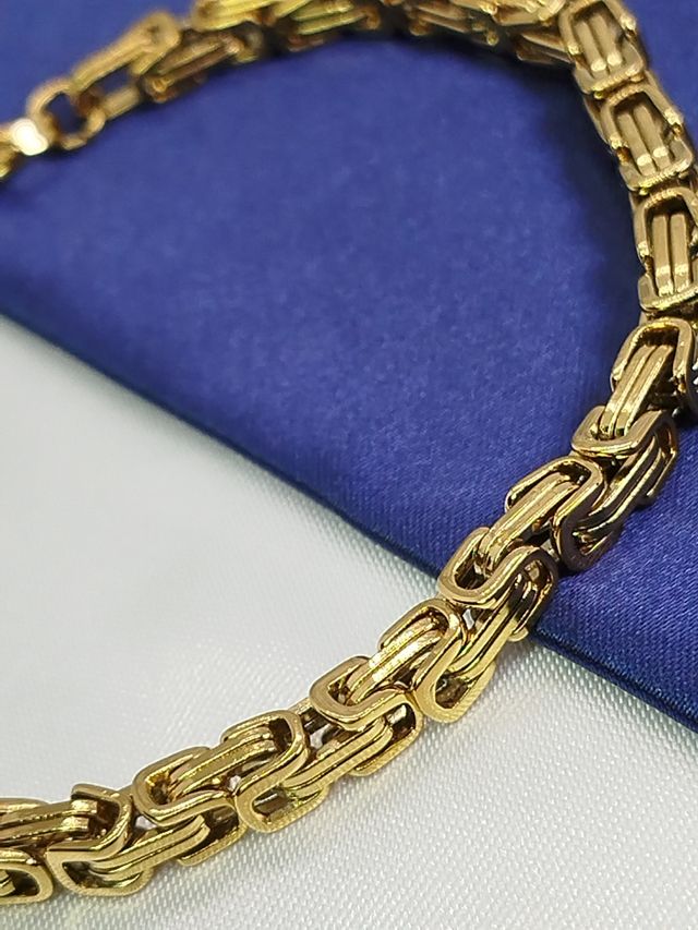 Pulsera Dragón dorada acero inoxidable