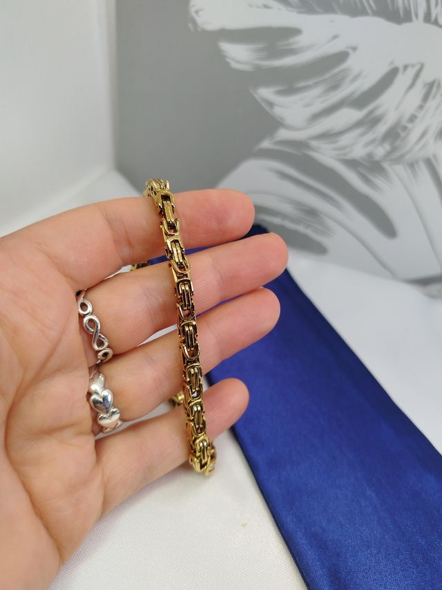 Pulsera Dragón dorada acero inoxidable