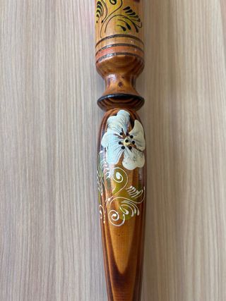 Matita Gigante Vintage in Legno Dipinta a Mano