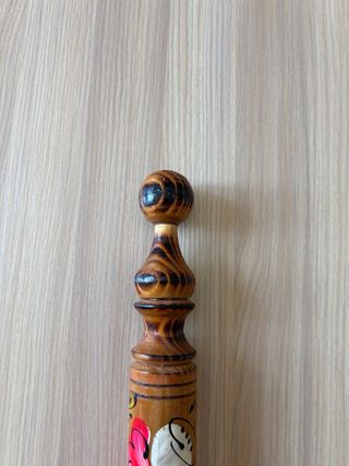 Matita Gigante Vintage in Legno Dipinta a Mano
