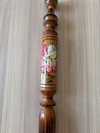 Matita Gigante Vintage in Legno Dipinta a Mano