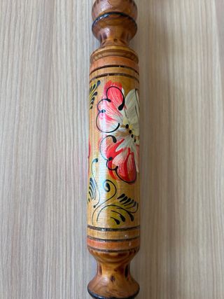 Matita Gigante Vintage in Legno Dipinta a Mano