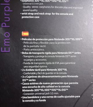 Oferta.NUEVO. 3DS XL: funda Emo y accesorios