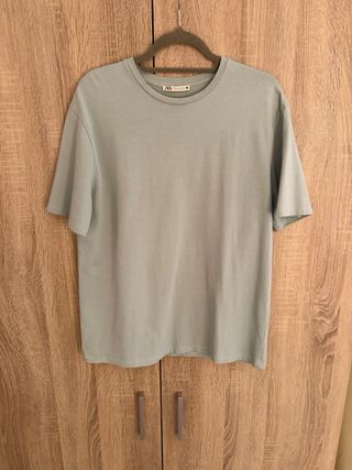 Camiseta Zara verde azulado