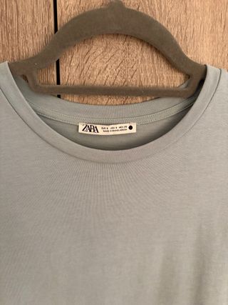 Camiseta Zara verde azulado