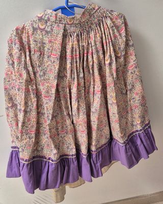 Falda huertana niña rosa-morada