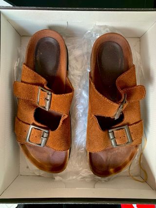 Sandalias plataforma marrón