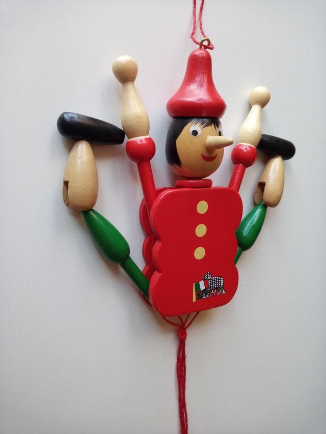 Marioneta Pinocho madera vintage