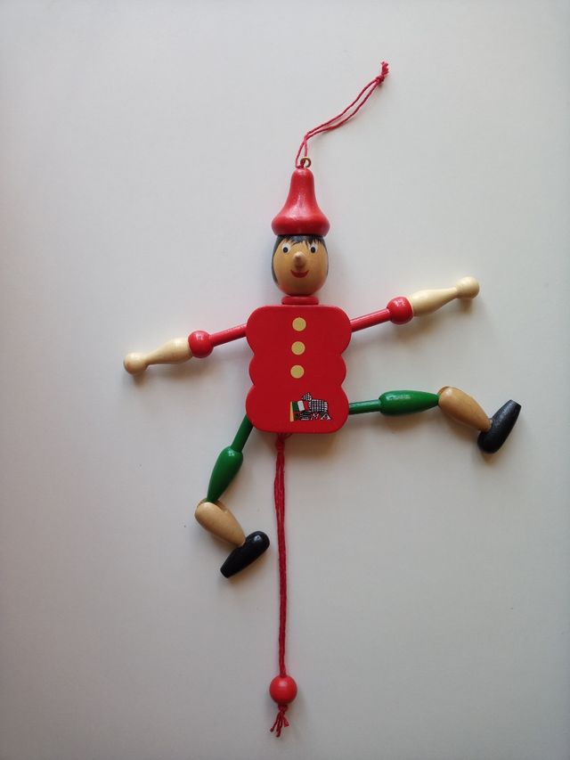 Marioneta Pinocho madera vintage