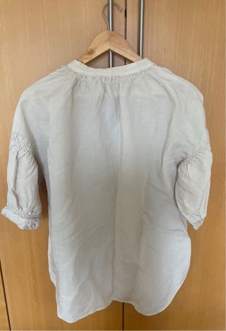 Blusa Zara lino beige