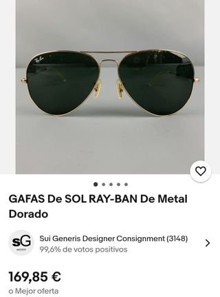 Ray-Ban Aviator: Gafas de sol doradas