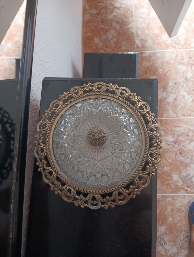 Lámpara techo vintage dorada