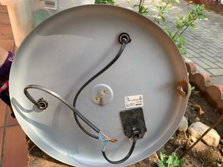 Lámpara techo 3 luces - metal, cristal