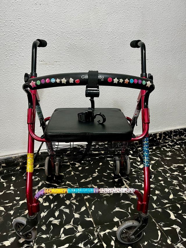 Andador 4 ruedas con cesta