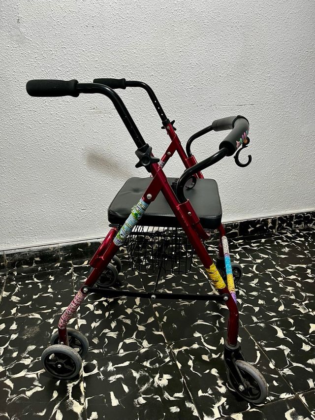 Andador 4 ruedas con cesta