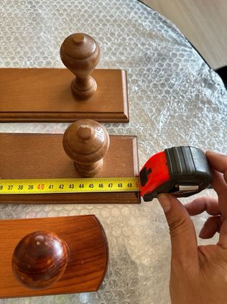 Perchas Pared - Madera - 3uds