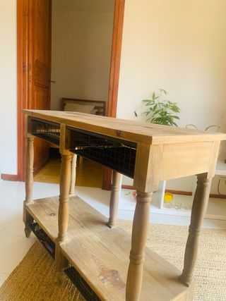 Mesa consola madera - Estilo rústico