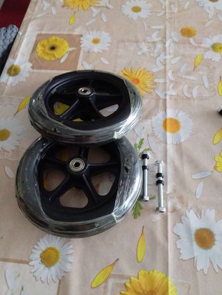 2 Ruote Gomma Piena per Carrozzina