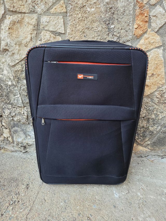 Maleta viaje Volioc - Negra/Naranja