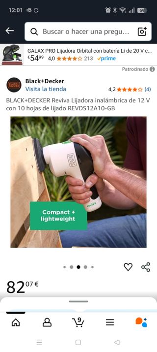 Urge Lijadora Black+Decker Reviva