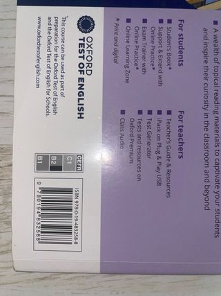 Key to Bachillerato 2. Student's Book y Work book.