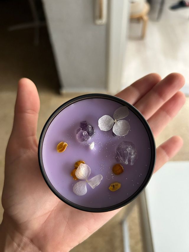 Vela aromática lavanda-piedras