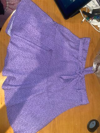 Falda lunares violeta