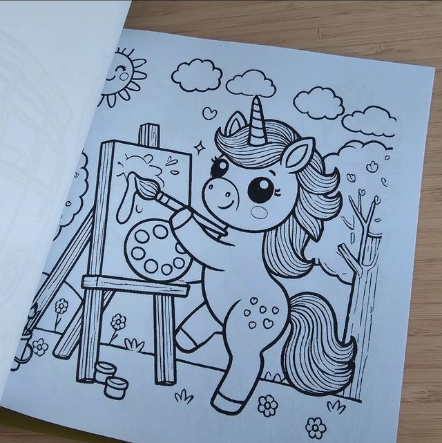 Coloring Book Unicorns: 25 Fun Unicorn Illustra...