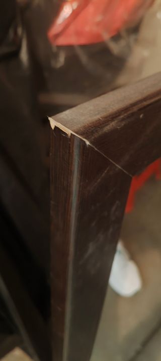 Espejo madera marrón oscuro