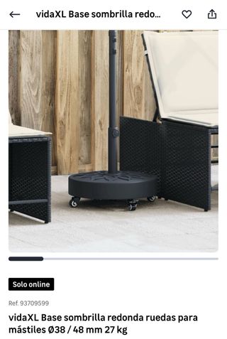 Base para sombrilla - Negra