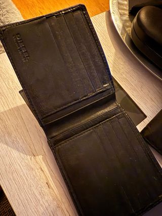 Cartera DIESEL negra - Piel