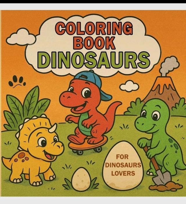 Coloring Book Dinosaurs: 25 fun coloring pages ...