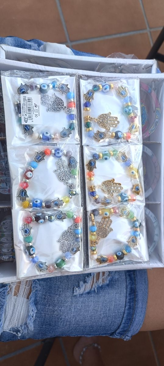 Pulseras ojo turco mano Fátima
