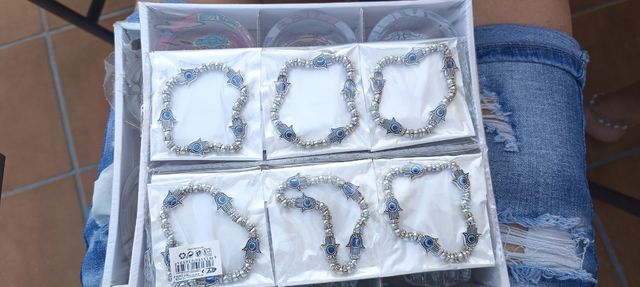 Pulseras ojo turco mano Fátima