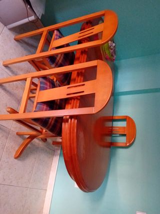 Mesa comedor extensible madera 160x90-260cm