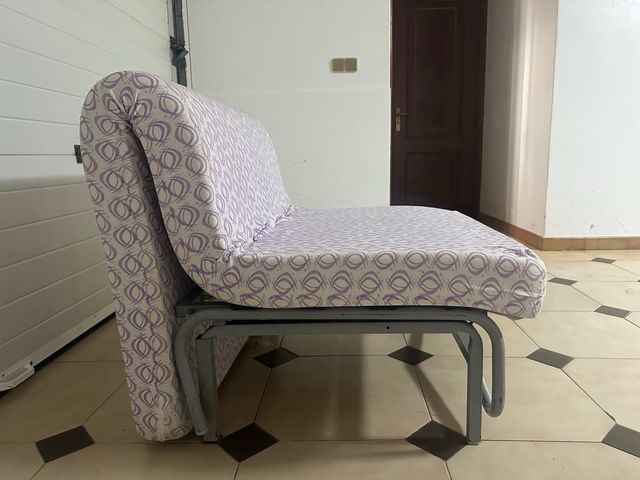 Sofá cama blanco - 80cm. 
