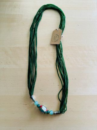 Collar Jade Nepalí - Verde Multicolor
