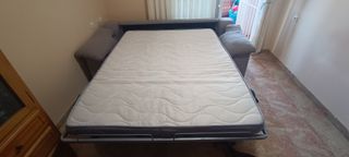 Sofá cama gris - 2 plazas