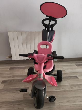 Triciclo infantil plegable rosa