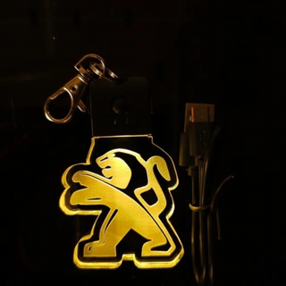 Llavero LED Peugeot Logo - Multicolor